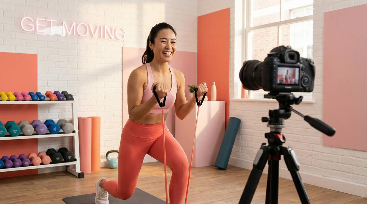 国产视频主播健身